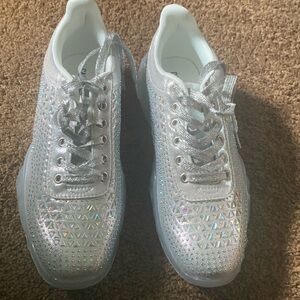 Sliver Bling Bling Women Sneakers Size 9